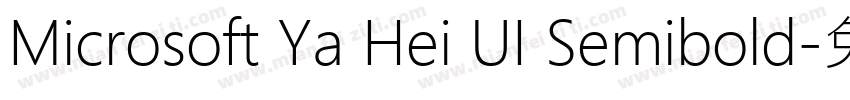 Microsoft Ya Hei UI Semibold字体转换